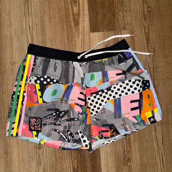 Adidas Men's Athletic Shorts Retro Multicolor Large - Picture 1 of 3